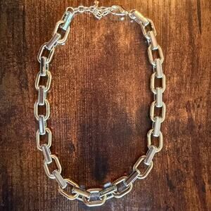 On 34th Two-Tone Link Necklace